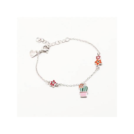 PULSERA AGATHA RUIZ DE LA PRADA PLATA FLORES NIÑA