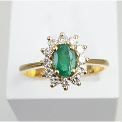 SORTIJA ESMERALDA Y DIAMANTES