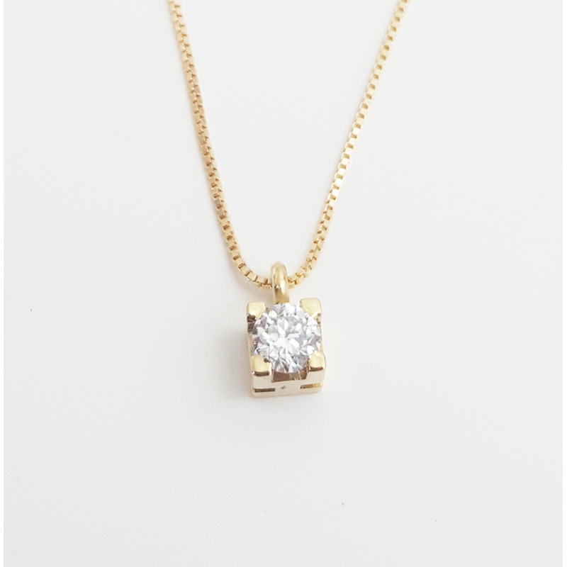 COLGANTE ORO CON 0.15 CT. - Joyerias Vergara