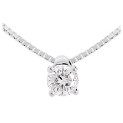 COLGANTE ORO BLANCO BRILLANTE 0.18 CT