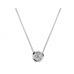 COLGANTE ORO BLANCO BRILLANTE 0.10CT.
