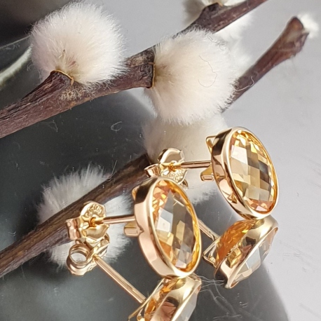 PENDIENTES ORO TOPACIOS