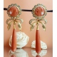 PENDIENTES ORO CORAL FINO