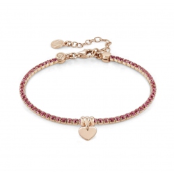 PULSERA CHIC&CHARM CORAZÓN Y C.ZIRCONIA ROJO