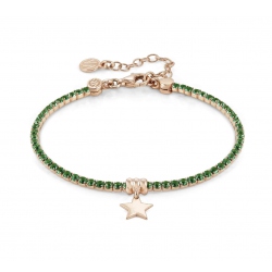 PULSERA CHIC&CHARM ESTRELLA Y C.ZIRCONIA VERDES