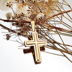 CRUZ ORO 18 KT. ABOMBADA