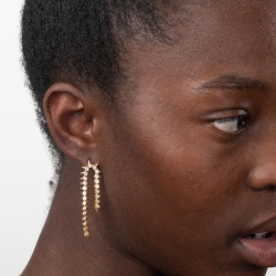 PENDIENTES PLATA BAÑO ORO SPIKES