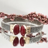 PULSERA ACERO Y PLATA BAÑO ORO