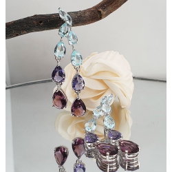 PENDIENTES VICEROY AMATISTAS Y TOPACIOS