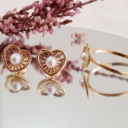 SORTIJA ORO 18 KT. CORAZON CON PERLA