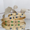 PULSERA ACERO Y PLATA BAÑO EN ORO