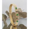 PULSERA ACERO Y PLATA BAÑO EN ORO