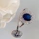 SORTIJA ORO BLANCO 18 KT. ZAFIRO