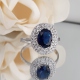 SORTIJA ORO BLANCO 18 KT. ZAFIRO