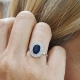 SORTIJA ORO BLANCO 18 KT. ZAFIRO