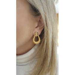 PENDIENTES ORO SOAVE OVAL DROP WSRE00065