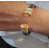 PULSERA ACERO Y PLATA CHAPADA