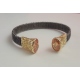 PULSERA ACERO Y PLATA CHAPADA