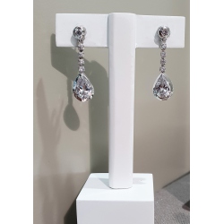 PENDIENTES ORO BLANCO NOVIA