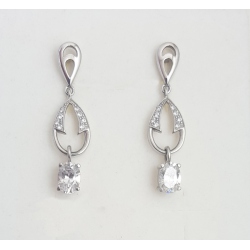 PENDIENTES ORO BLANCO