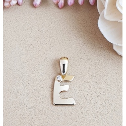 LETRA E SILUETA EN ORO18KT