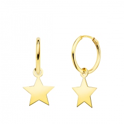 AROS DE ORO 18 KT. CON ESTRELLA