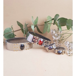 PULSERA NOMINATION ACERO Y ORO