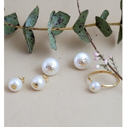 PENDIENTES ORO PERLAS CORAZON