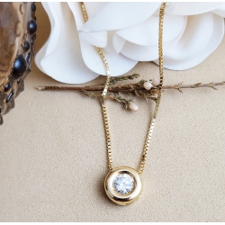 COLGANTE BRILLANTE CHATON 0.26 CT.