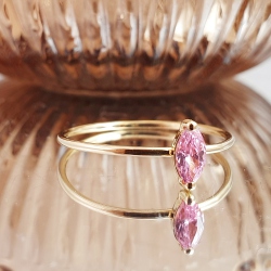 SORTIJA ORO 18K. ROSA DE FRANCIA