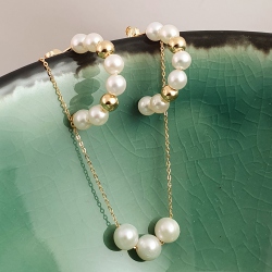 AROS DE ORO 18 KT. PERLAS