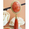 PENDIENTES ORO CORAL FINO