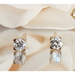 PENDIENTES ORO BRILLANTES GARRAS 0.16 CT