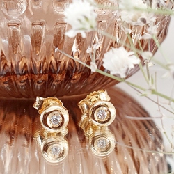 PENDIENTES ORO BRILLANTES CHATÓN