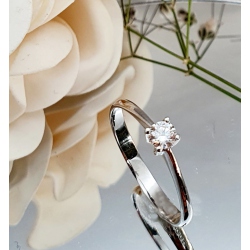 SORTIJA ORO BLANCO 18 KT. BRILLANTE