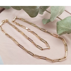 COLLAR ORO 18 KT. ESLABON ALARGADO