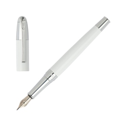 PLUMA CLASICO CROMADO BLANCO