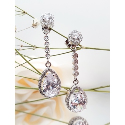 PENDIENTES ORO BLANCO DESMONTABLES