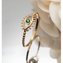 SORTIJA ORO 18 KT. OJO