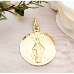 MEDALLA ORO 18 KT. VIRGEN MILAGROSA