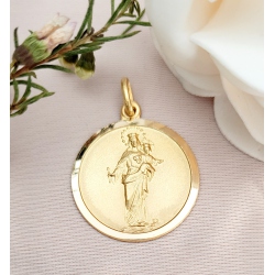 MEDALLA ORO 18 KT. VIRGEN MARIA SANTISIMA AUXILIADORA
