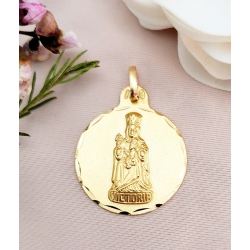 MEDALLA ORO 18 KT. VIRGEN DE LA VICTORIA