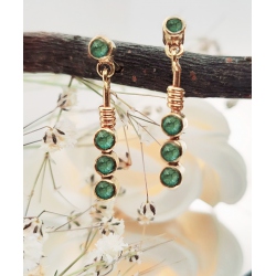 PENDIENTES ORO Y ESMERALDAS NATURALES