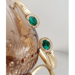 PULSERA TOBOGAS PLATA BAÑO ORO