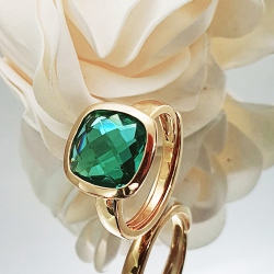 SORTIJA PLATA BAÑO ORO