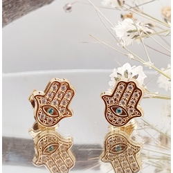 PENDIENTES ORO MANO DE FÁTIMA