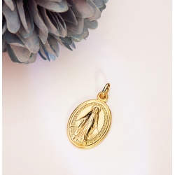 MEDALLA ORO 18 KT. VIRGEN MILAGROSA MATE