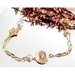 PULSERA ORO 18 KT. VIRGEN NIÑA