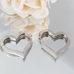 PENDIENTES CORAZON PLATA