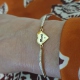 PULSERA MILLELUCI MAMÁ EN PVD AMARILLO Y CRISTALES